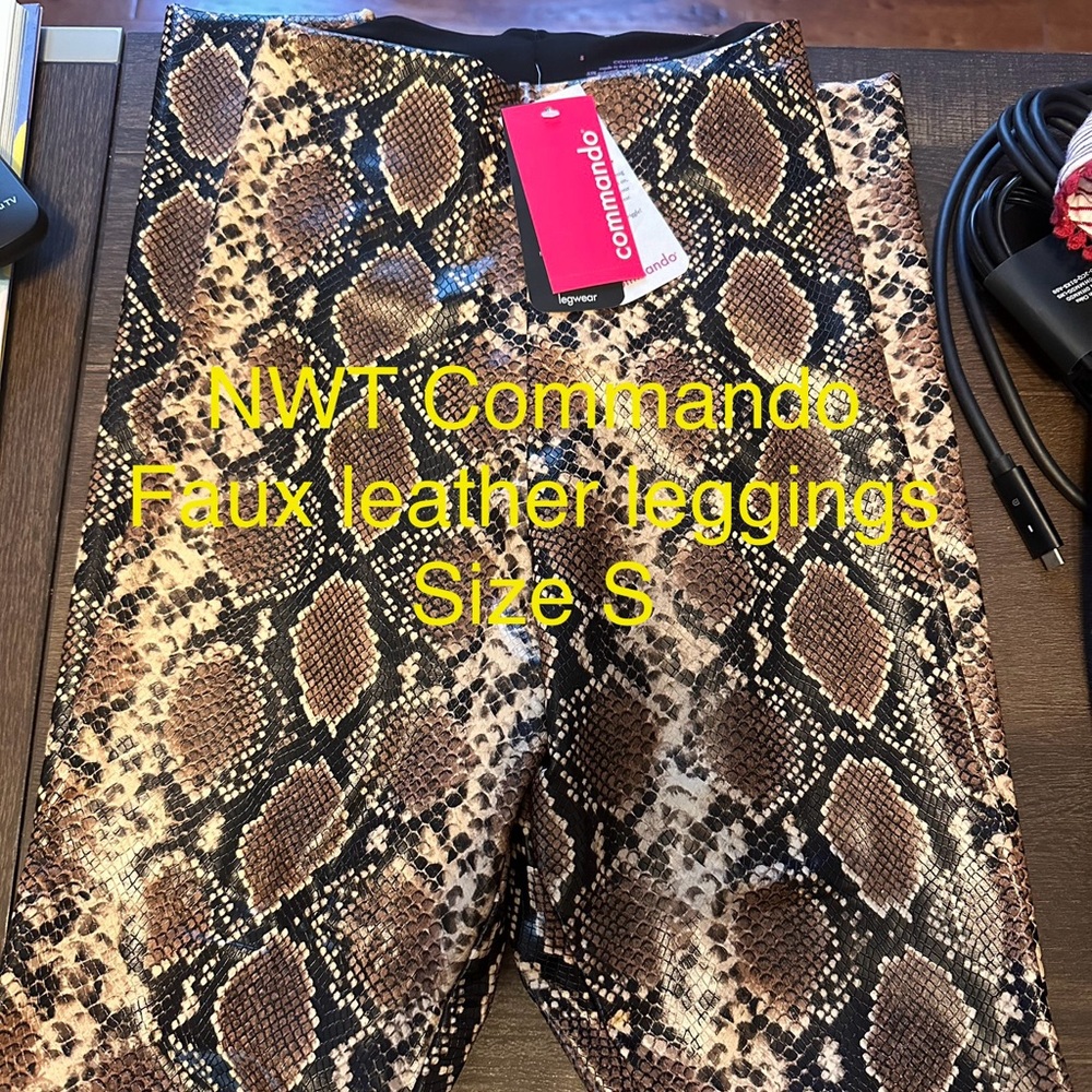 NWT COMMANDO (brand) faux leather leggings size S